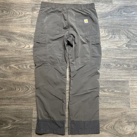 Carhartt 34x30 Relaxed Fit Force Extremes Cargo Pants Gray Ripstop Workwear - Picture 7 of 12
